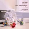 Interactive Cat Chase Toy: Crinkle Paper Ball In Sphere Cage for Self-Play