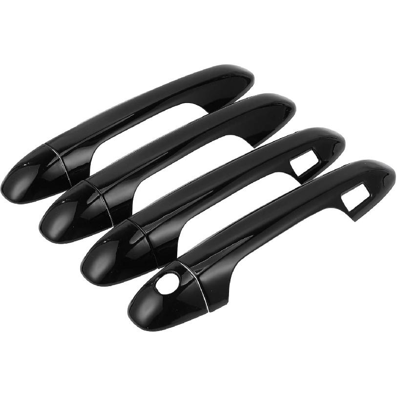 4pcs Exterior Door Handle Cover Car Door Handle Protector for Toyota Tacoma 2016-2023 Car Door Handle Protector with Keypad ABS Black