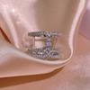 Ring Ring, Trendy Love Valentine'S Day Cupid'S Arrow, Double Heart Miniature Zircon Ring Women'S Jewelry