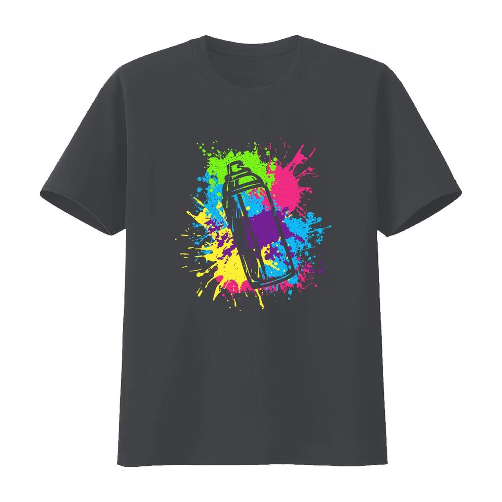 Fat Cap Graffiti Spray Paint Cans Street Art Artist T Shirt Colorful Design for Urban Style Comfortable 2026 Summer T Shirt