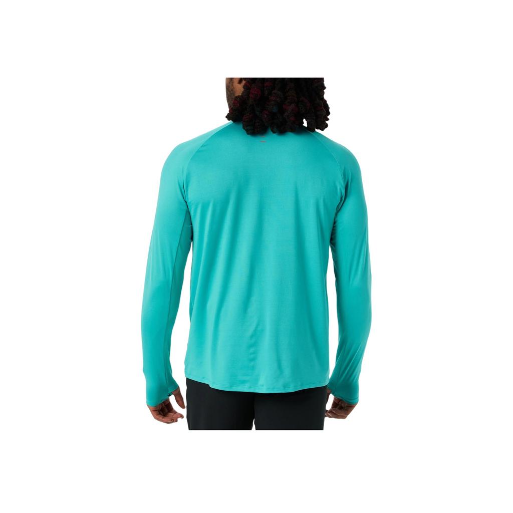 Nike Dri-Fit Solid Logo Half-Zip Stand Collar Long Sleeve T-Shirt Men Tops Light-Blue HV2180-345