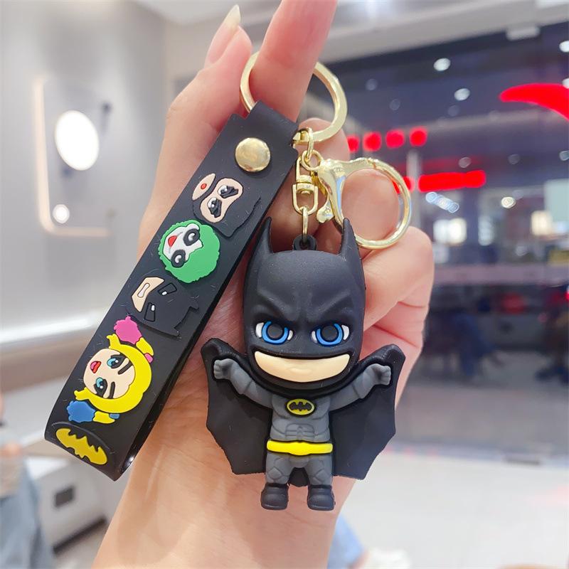 Joker Batman Keychain Cartoon Dark Knight Three-dimensional Doll Keychain Pendant