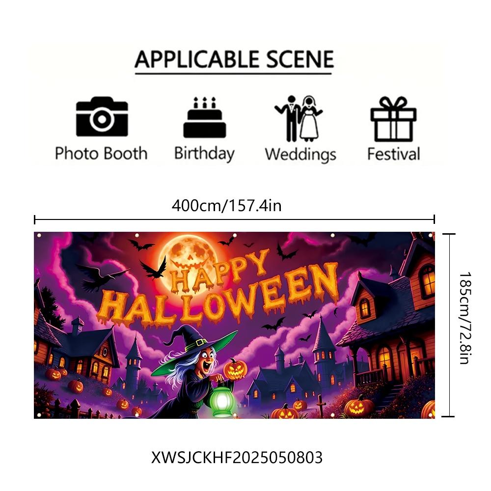 2D airplane [ ] 1 piece 2D Halloween garage decoration banner