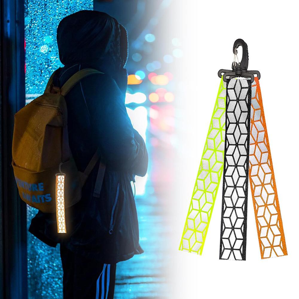 1 Stück/2 Stück Reflektierender Sicherheitsanhänger, Schlüsselanhänger zum Schutz von Rucksäcken, Reflektierender Anhänger für Rucksackgurte bei Nachtwanderungen zur Kollisionsvermeidung