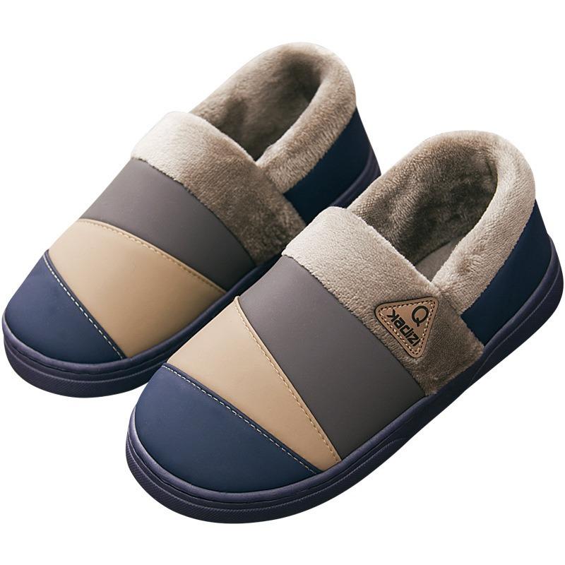 Lidani Cotton Shoes Men's Winter Waterproof Outer Wear Warm Indoor Home Non-slip Extra Large Size 50-51 Men's Cotton Slippers