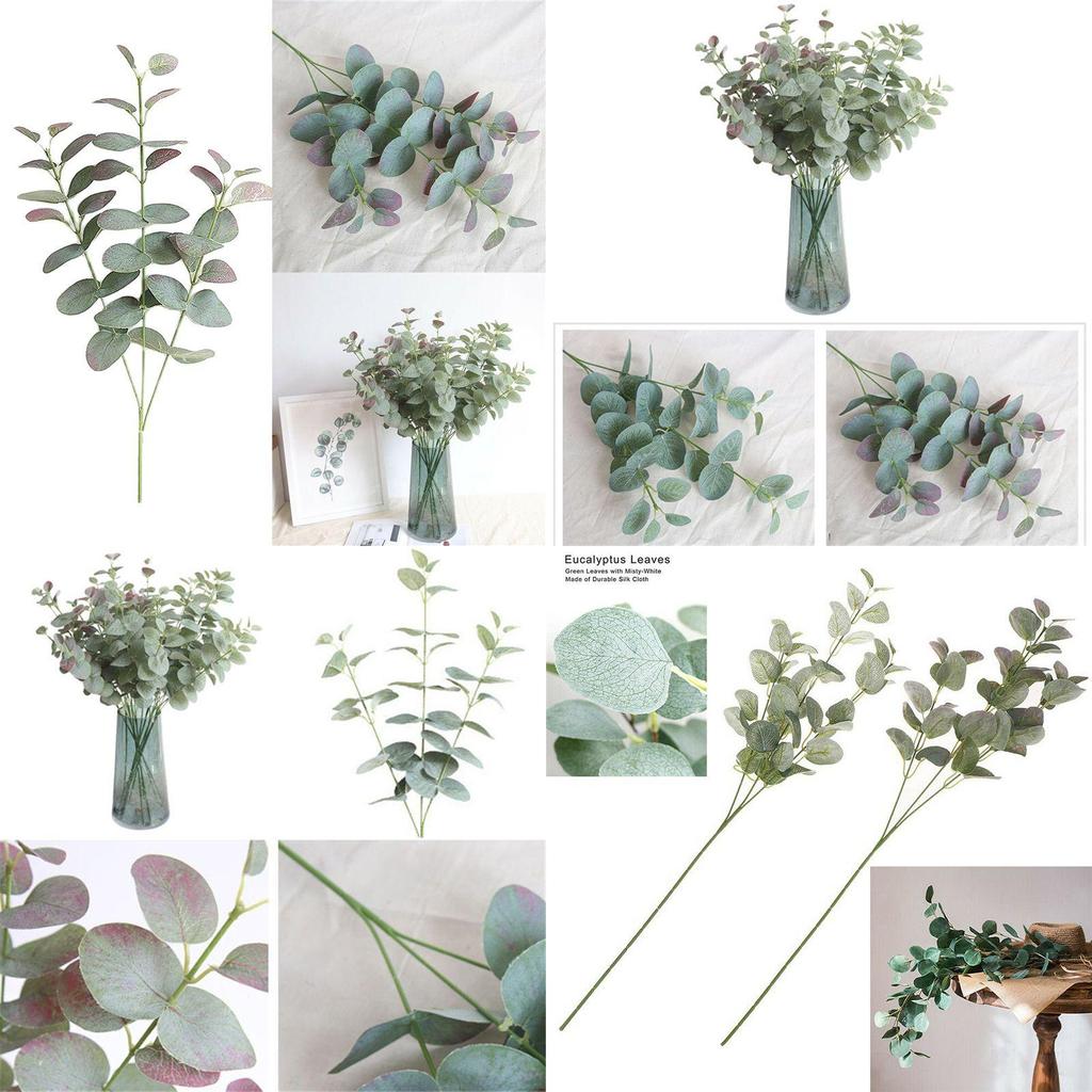 Lush Green 68cm Artificial Fake Leaf Eucalyptus Plant For Timeless Home Decor
