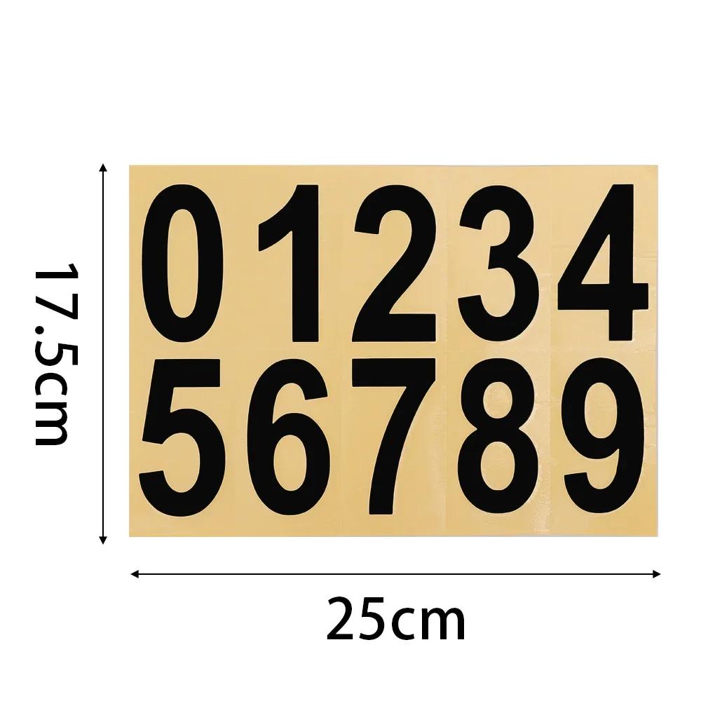 Car License Plate Reflective Number Label Stickers Waterproof Invisible Number Stickers Vinyl Sticker Reflective Sticker 1pc чёрный