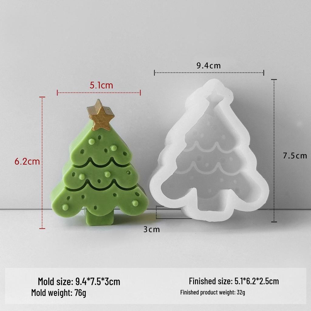 Christmas Tree Aromatherapy Candle Mold - Fragrant Gift Box Craft Tool