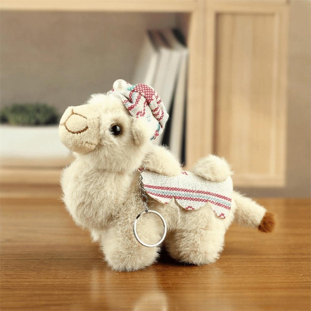 Plush Plush Camel Keychain Cute Style Animal Keychain Fashion Stuffed Camel Toy  Purse Accessories