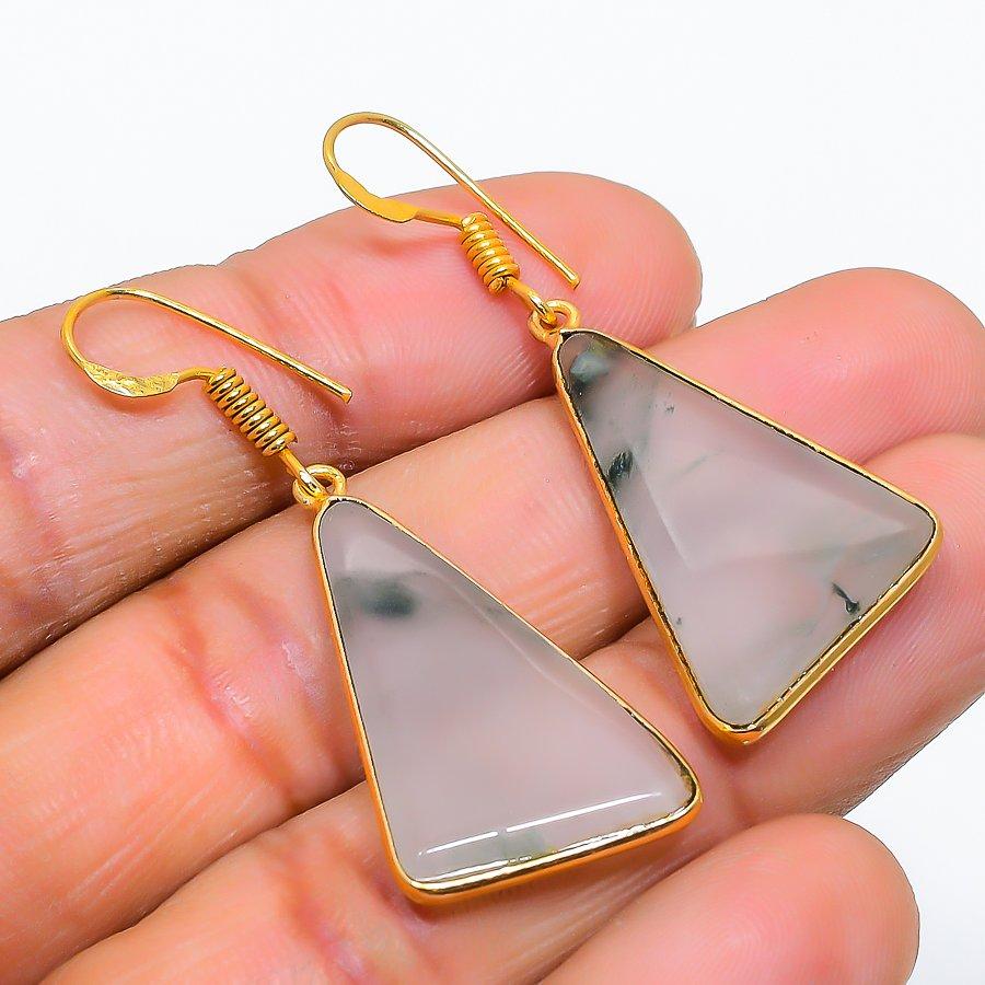 

Boulder Opal Gemstone 925 Solid Sterling Silver Jewelry Earring 1.77 GK-5675