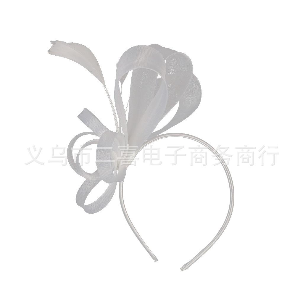 New European and American hair accessories mesh feather headgear Jockey Club party ball hair accessories manufacturer