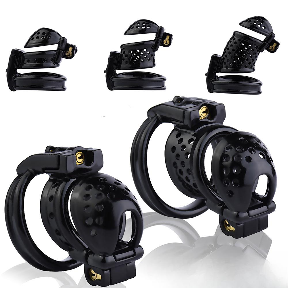 Men's Resin Chastity Cb Lock Penis Gay Cuckold Sex Toys Double Lock BDSM
