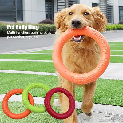 Pet Dog Toy Flying Disk Training Ring Puller Resistant Floating Outdoor Interactive Toy Supplies Dog Toys Aggressive Chewing
