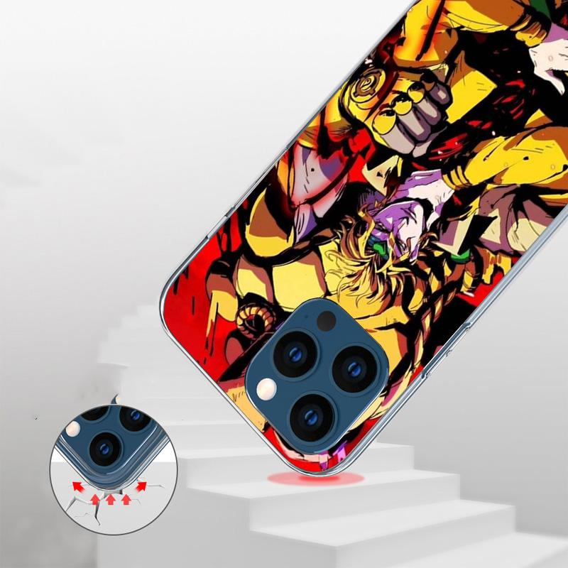 JoJo Bizarre Adventure Phone Case For iPhone 17 Air 16 Pro Max 16E 15 + 14 Plus 11 12 13 Mini 7 8 SE Gift Print Cover Fundas 17