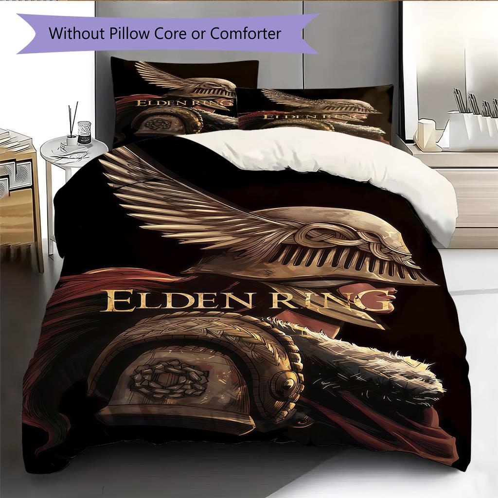 Third-person Game Pattern Bedding Quilt Set Quilt Cover Pillowcase Home Decoration Birthday Gift (1 * Duvet Cover + 2 * Pillowcase, Without Core)
