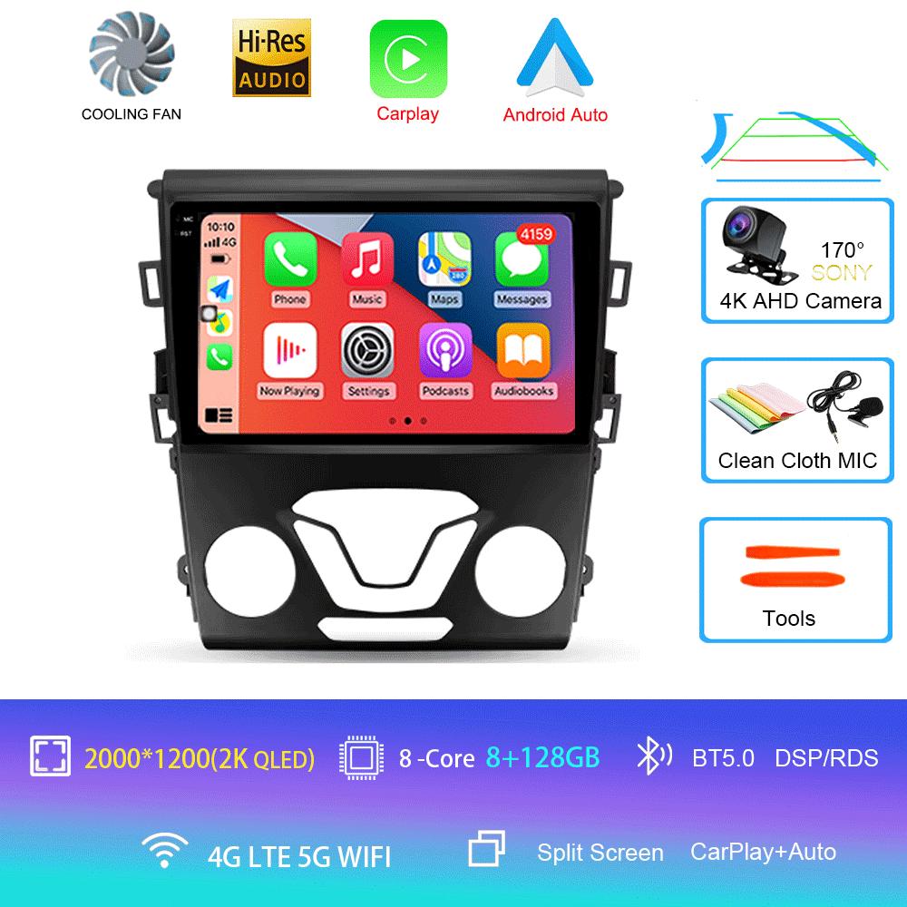 Car Radio Android 14 Carplay Auto 4G WIFI GPS For Ford Mondeo 5 Fusion 2012-2019 Multimedia Player Video Stereo Head Unit 2din