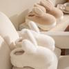Women's Fur Slippers Winter Plush Ears Home Shoes Women White Rabbit Slippers Women's Home Clogs Shoes