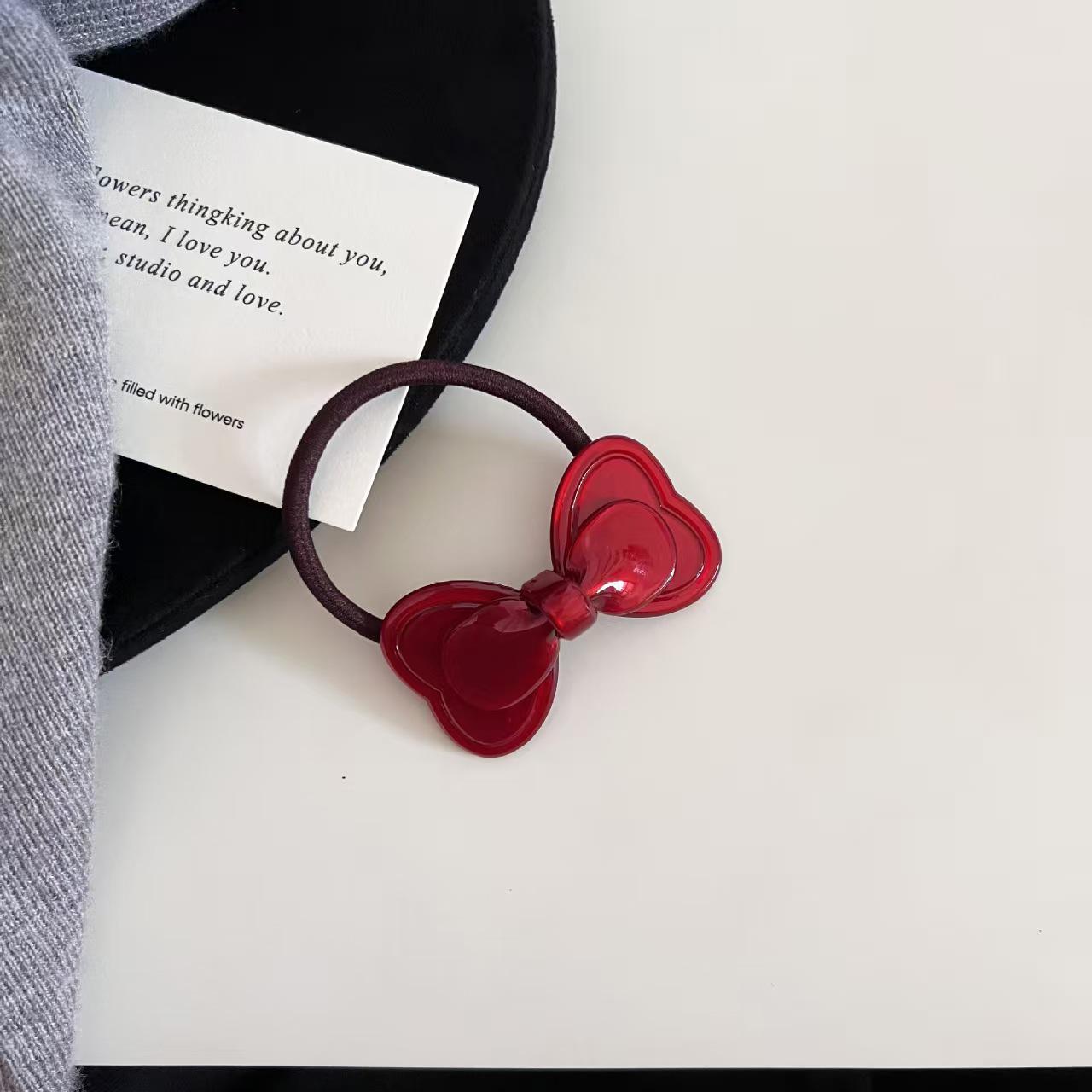 Korean Sweet Bow Acetate Hair Clip: High-End  Versatile Girly Half-Up Accessory