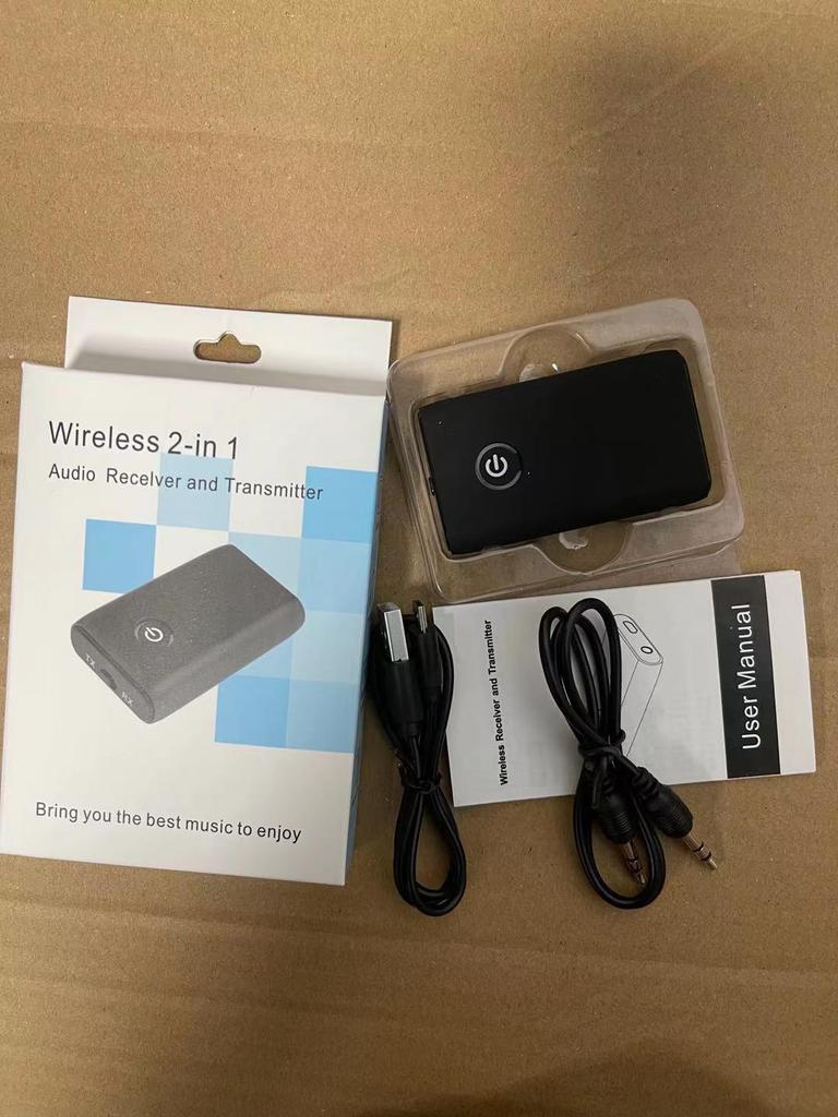 B10S Bluetooth 5.3 Transmitter & Receiver 2-in-1 for 3.5mm Computer, TV, Speakers