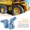 50Pcs 45,90,180 Degree Grease Fittings  Grease Zerk Grease Fitting Assortment  Replacement Kit