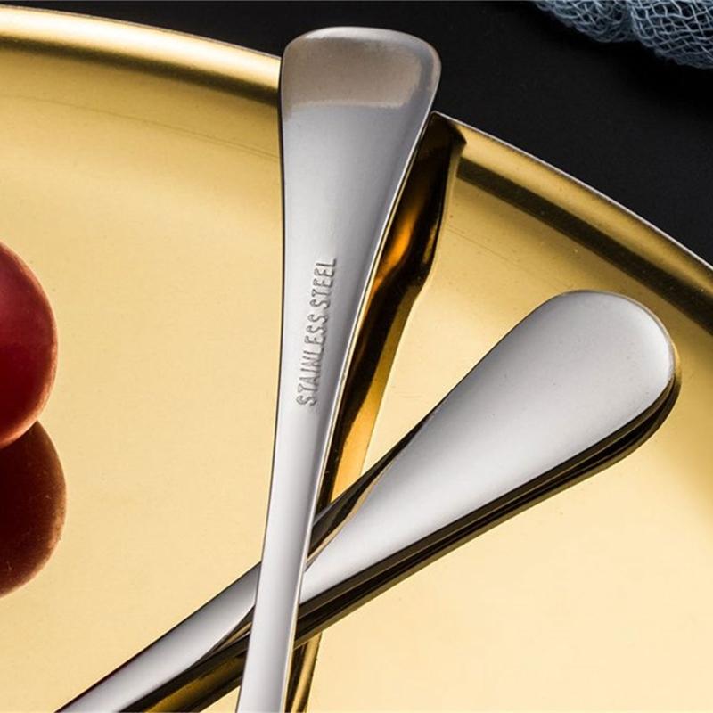 Set of 3 Portable Travel Forks High Shine Camping Spoon Fork Combo Long Handle Spoon Fork Suitable for Outdoor Dining