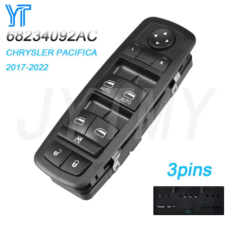 Front Left Electric Power Window Switch for Chrysler Pacifica 2017- Glass Lifter Control Button Auto Parts Car Accessories