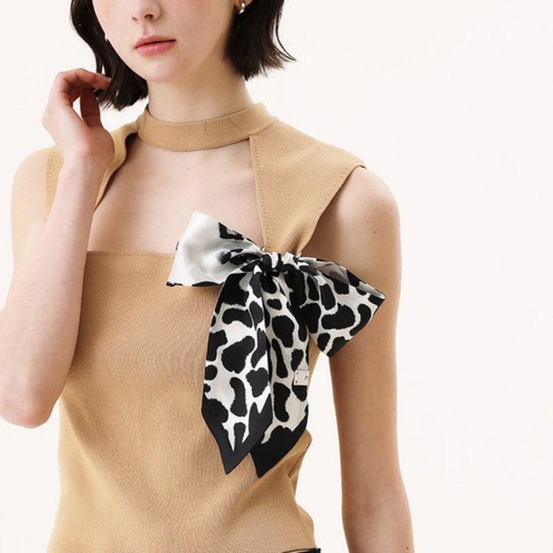 ONSZ BW Animal Printed Silk Twilly Scarf