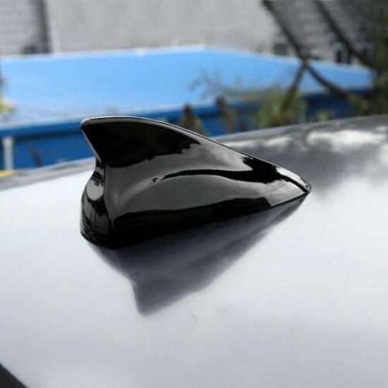For 2015-2022 Ford Mustang Glossy Black Shark Fin Antenna Cover Radio FM/AM Trim