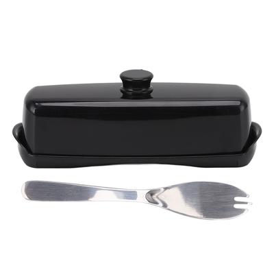 Caixa de Manteiga de Plástico Grande Capacidade Compacta Caixa de Armazenamento de Queijo com Tampa Faca para Cozinha Doméstica