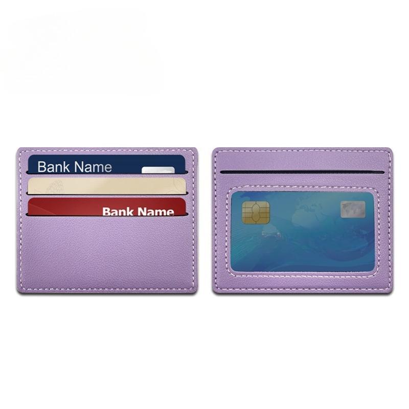 Fashion Leather Ultra-thin Card Holder Bank Credit ID Cards Cover Pouch Case Wallet Organizer Thin Business Bank Card Package