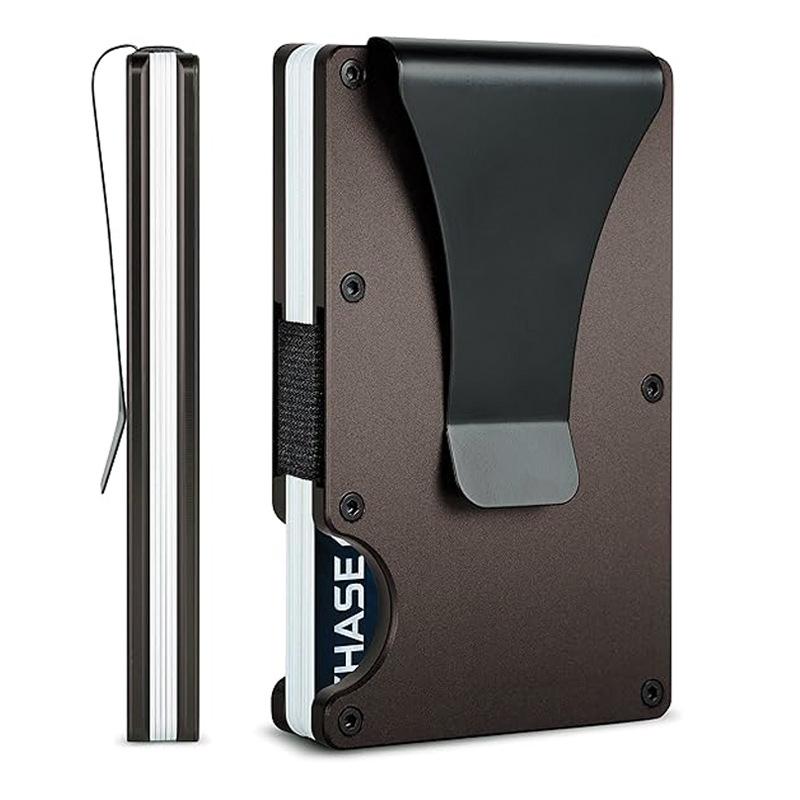 Aluminum Alloy RFID Anti-Theft Ultra-Thin Metal Card Holder Wallet for Men