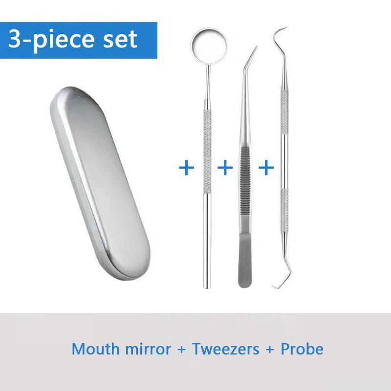Stainless Steel Dental Tools Mouth Mirror Probe Tartar Protector Tartar Tools Dentist Tool Set With iron box Family travel