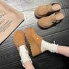 Thick-soled bag head, half slippers, heightening Boken shoes, casual going out, one pedal Boken shoes, women's 2025 new autumn and winter