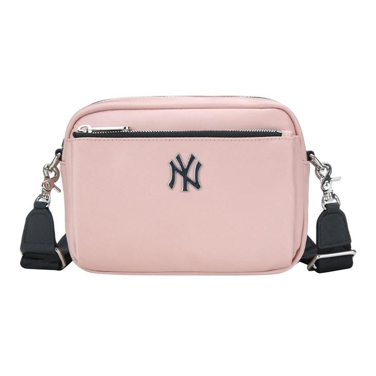 MLB New York Yankees Solid Color Zipper Camera Bag Unisex Shoulder Bag Cherry-Blossom-Pink 32BGD1011-50P Cherry Blossom Pink