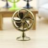 1:12 Scale Dollhouse Electric Fan Retro Mini Fan Model Miniature Doll Fan Furniture  DIY Toy