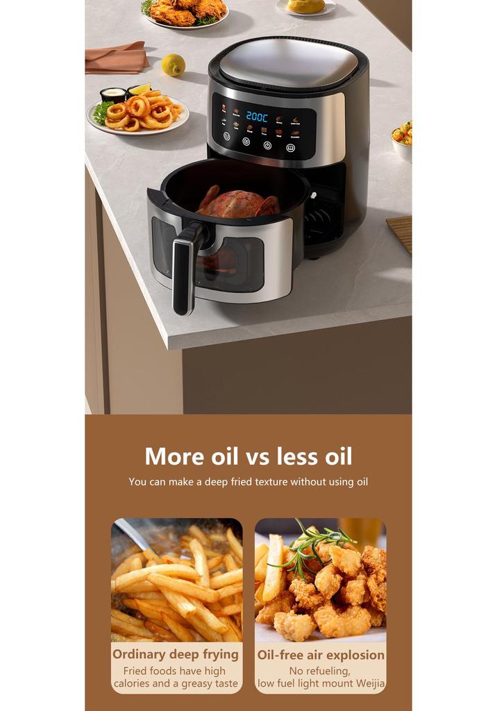 2026 Model Stainless Steel Large Capacity Electric Air Fryer