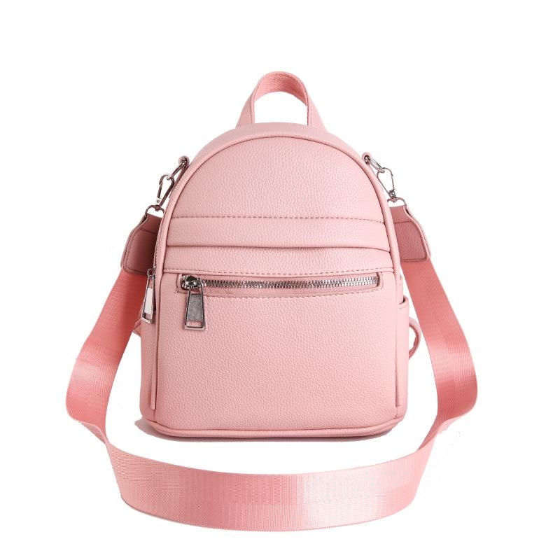 Schoolbag1011 Spring New Large Capacity Backpack Women's Backpack Versatile Solid Color Casual Trend Travel Bag Student Bag