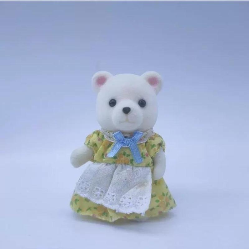 Original Forest Animal Family 1:12 Mini Dollhouse Furniture Rabbit Bear Dog Cat Pets Figure Toy Dolls Kids Gift