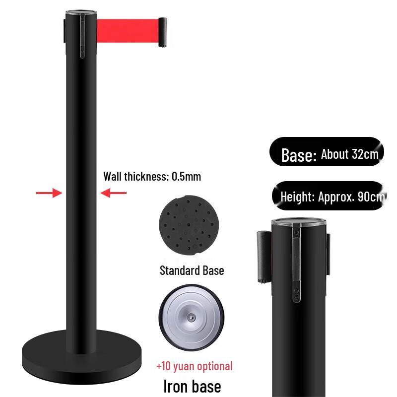 Ledwei Retractable Queue Barrier Post