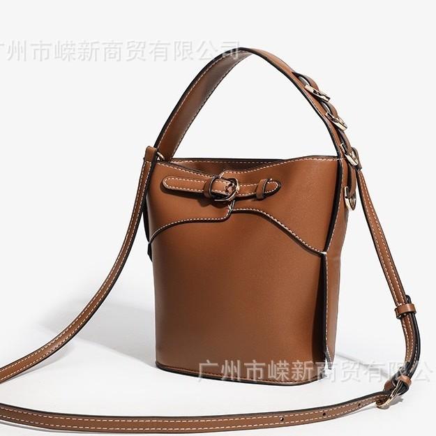 Spanish Women'S Bag Trendy Buckle Decoration Popular Shoulder Portable Bucket Messenger Bag Women