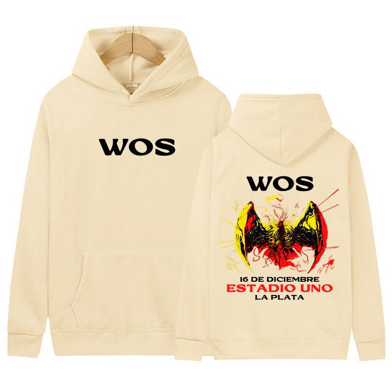 Rapper Wos New Album 2025 Merch Hoody Men's Clothing Hip Hop Oversized Sweatshirt Fashion High Quality Fleece Hoodies Streetwear