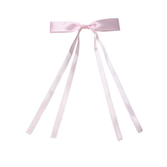 Spinka do włosów dla dziewczynki Długa wstążka Węzeł Dekoracyjna spinka do włosów Dekoracja tylnej części głowy Metalowe szpilki Akcesoria do włosów na Walentynki