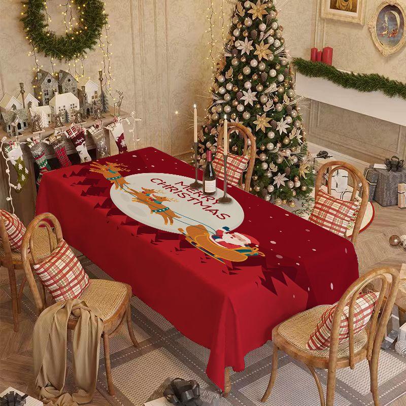 Christmas Tablecloth, New Year Round Tablecloth, Atmospheric Decoration, Coffee Table Cloth, Spring Festival Tablecloth Cover