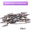 RUIAN 20 Pack Double Head Alligator 4'' Memo Clip Photo Picture Note Holders Metal Wire Clips Clamps for DIY & Crafts, Silver
