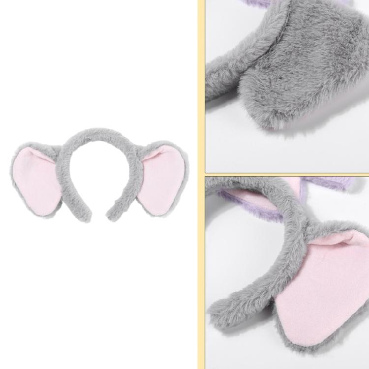 Soft Elephant Plush Headband for Children Fashion Hairpieces Ornament for Makeup Application and Skin Care Routines