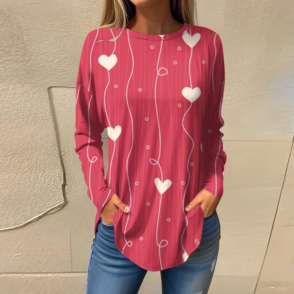 Tee Shirts For Women Fall Casual Long Sleeve Shirts Sweatshirt Top Pullover