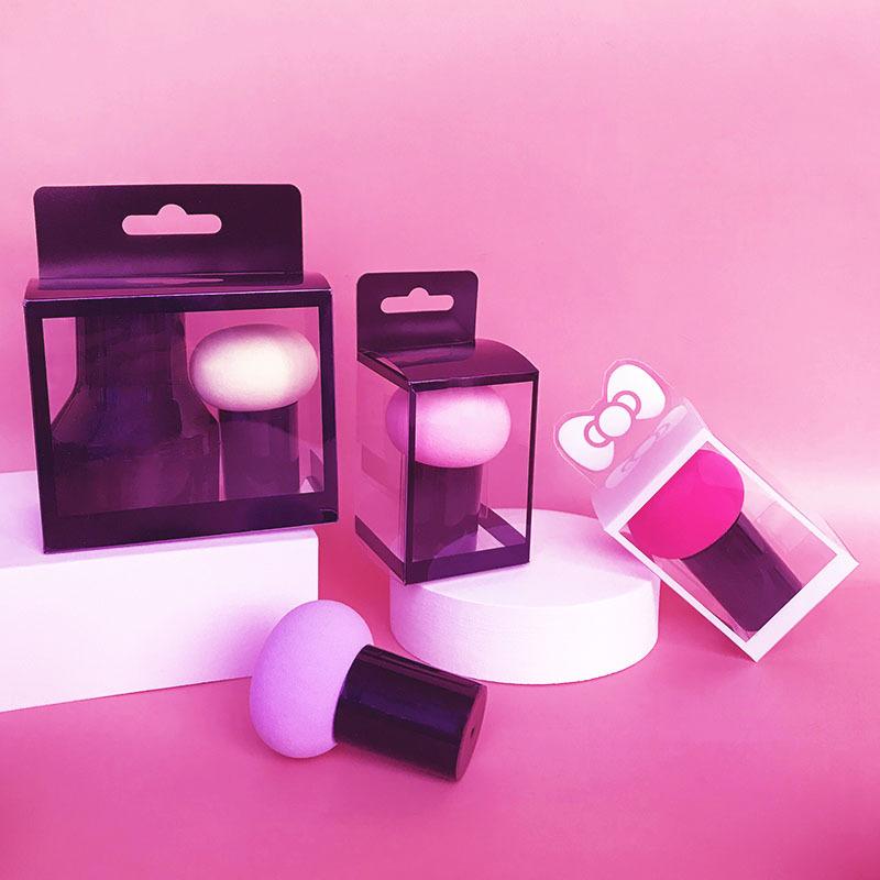 1 st Söt Makeup Ansiktsskydd Svamphuvud Svamp Powder Puff Bekväm hygien Modekosmetik