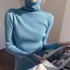 Women Heaps Collar Turtleneck Sweaters Autumn Winter Slim Pullover Women Basic Tops Soft Knit Sweater Soft Warm Jumper