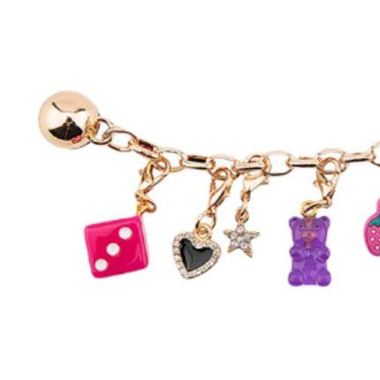 Crocs Textured Charm Chain Set of 4 Zinc Alloy Shoe Accessories Women's Gold