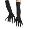 Halloween Long Nail Gloves Elbow Length Claw Gloves Soft Cosplay Ghost Mittens